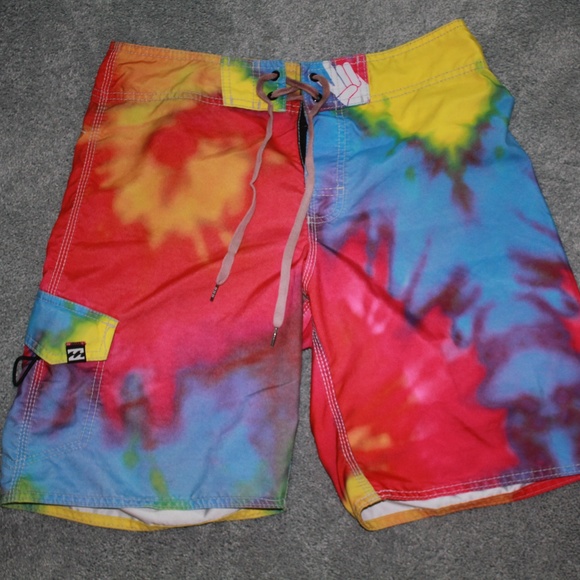 tie dye swim trunks